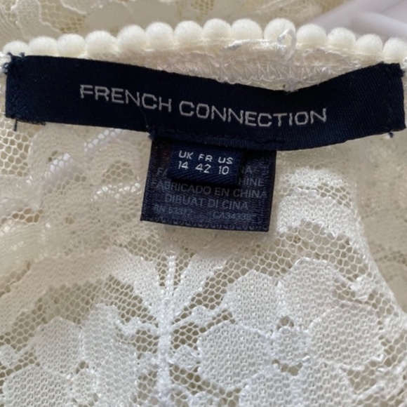 French Connection "Wings" Lace Maxi Dress Ivory 10 - Picture 10 of 13